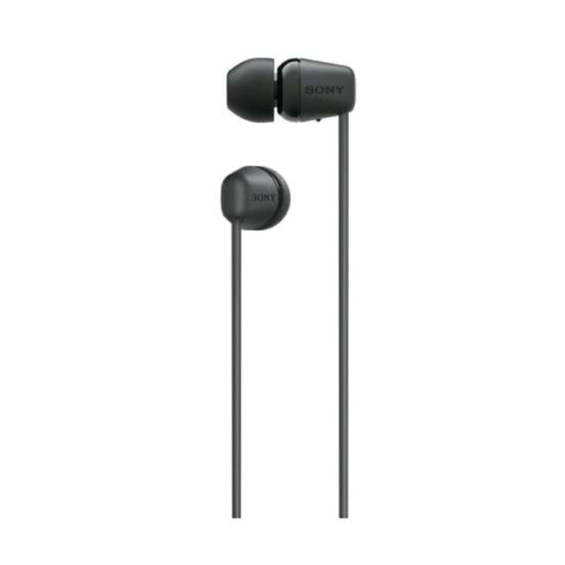 Sony WI-C100 in-ear earbuds design Bluetooth earphones close view