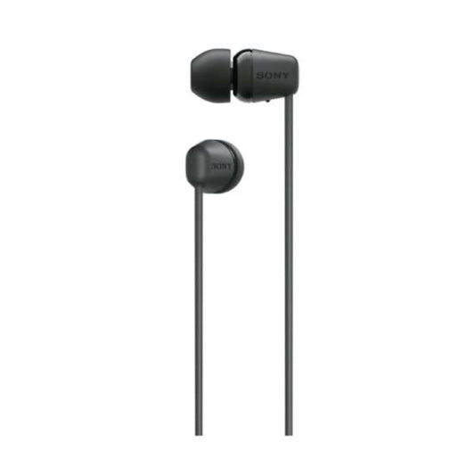 Sony WI-C100 in-ear earbuds design Bluetooth earphones close view